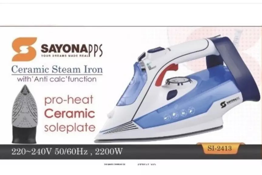 مكواة بخار سيراميكية من Sayona مكواة بخار سيراميكية من Sayona